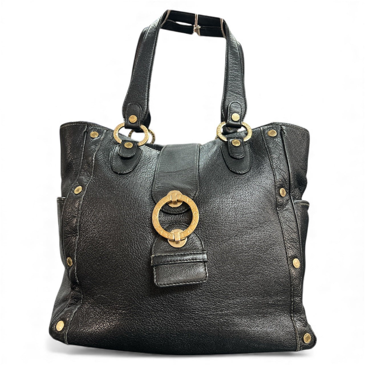 BVLGARI 黒のレザートートバッグ BV52 – T-Family