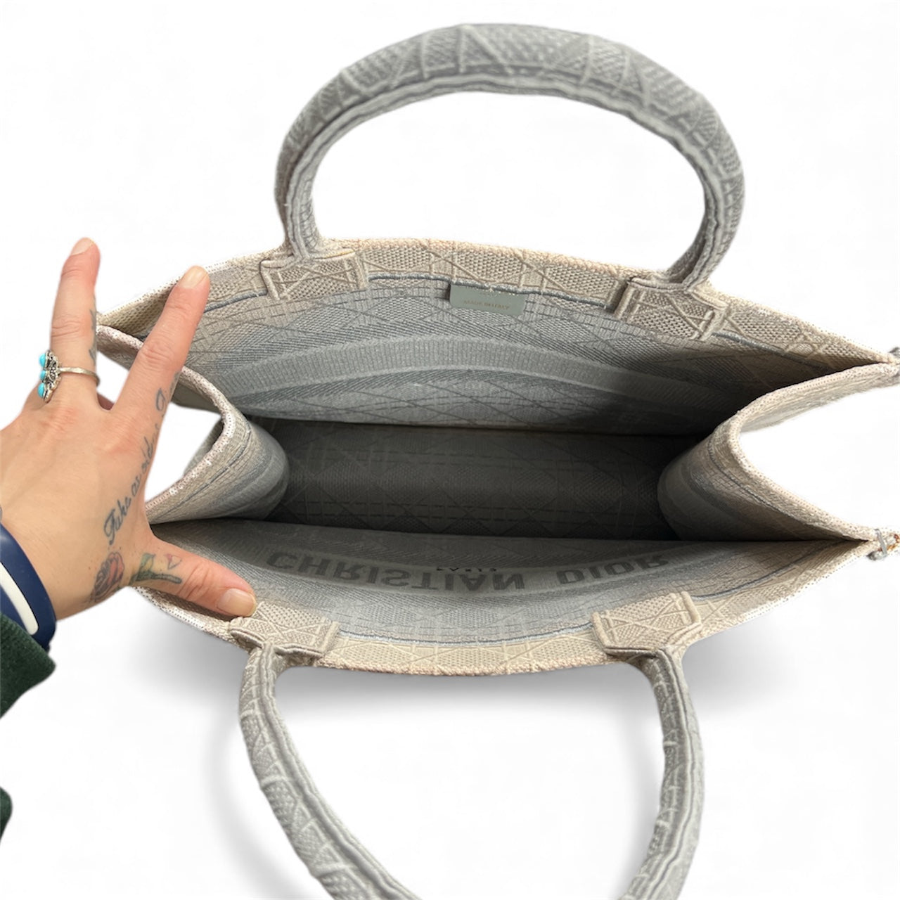 Christian Dior Gray Tote Bag Ch1934