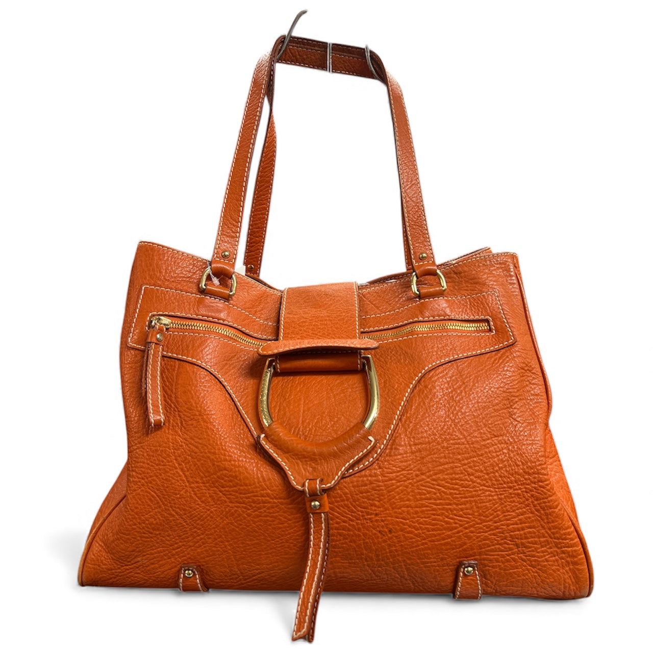 Dolce &amp; Gabbana Orange Leather Handbag DO22