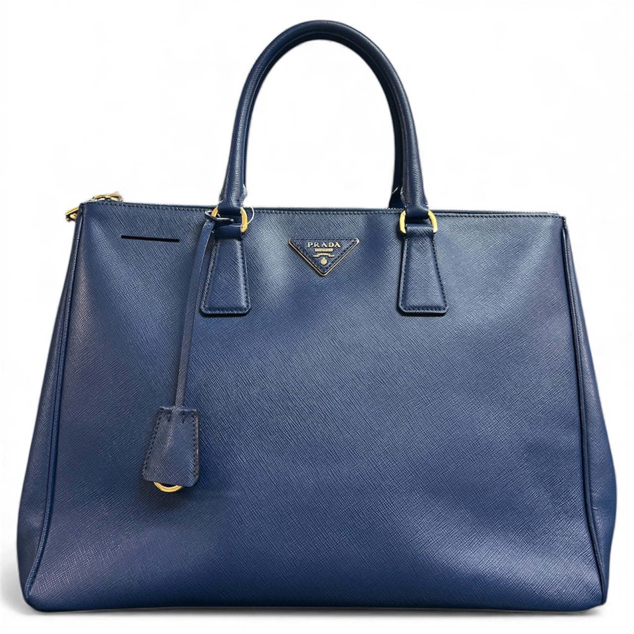 PRADA Navy Leather Business Bag PR151
