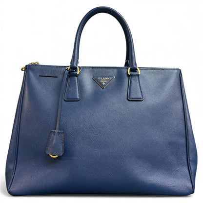 PRADA Navy Leather Business Bag PR151