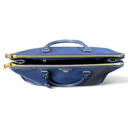 PRADA Navy Leather Tote Bag PR156