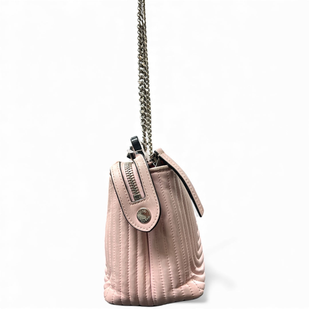 FENDI Pink Quilted Shoulder Bag FE347