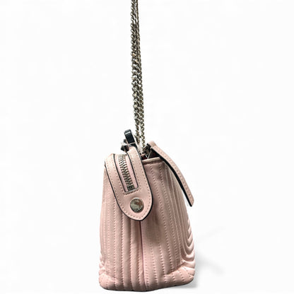 FENDI Pink Quilted Shoulder Bag FE347