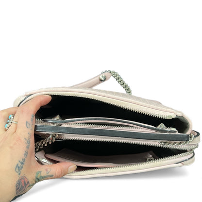 FENDI Pink Quilted Shoulder Bag FE347