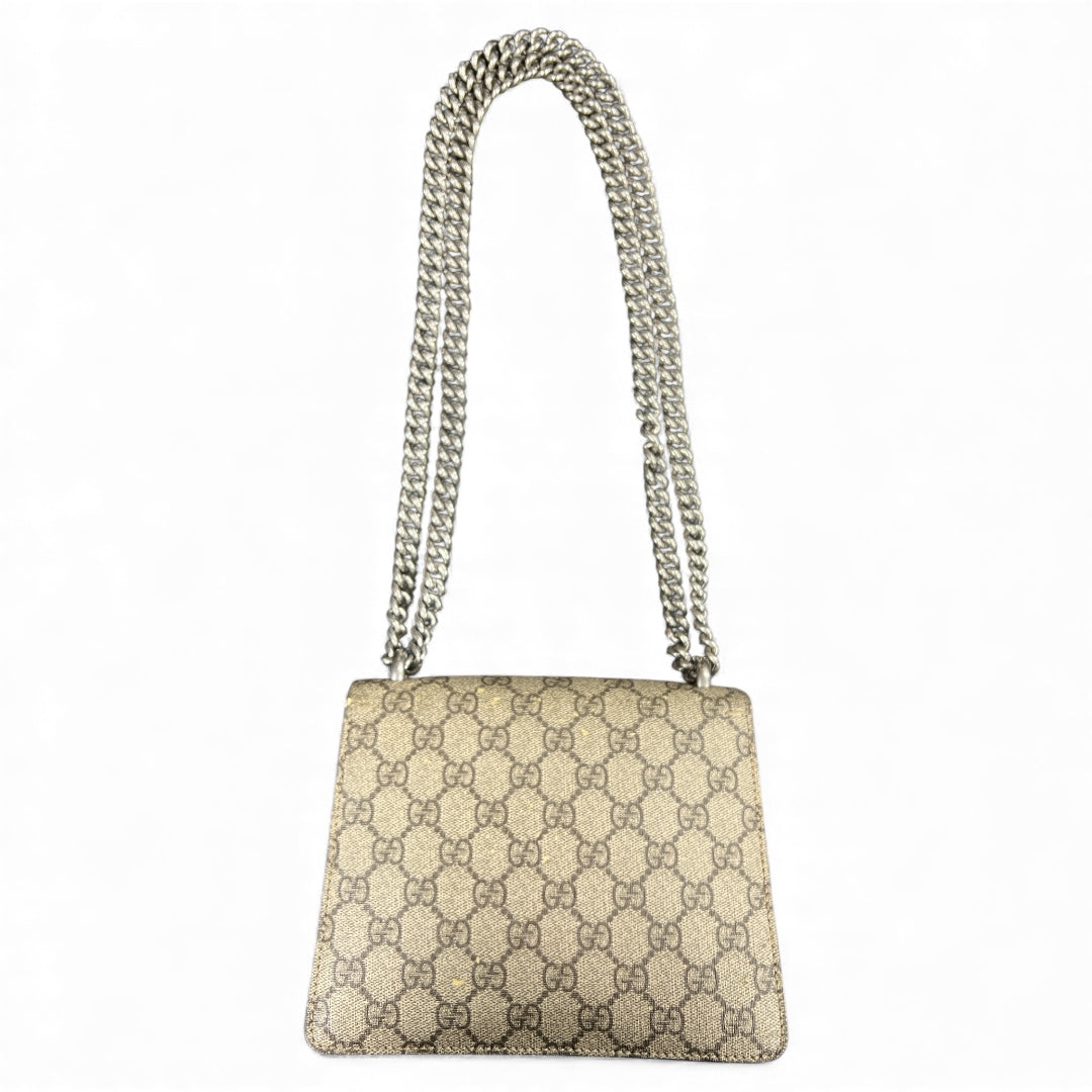 GUCCI GG Pattern Shoulder Bag Beige GU518