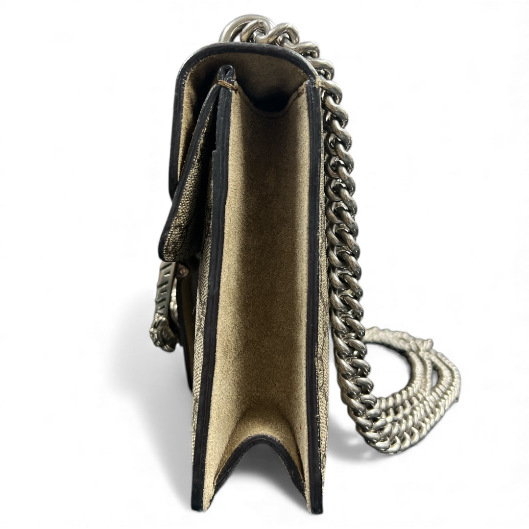 GUCCI GG Pattern Shoulder Bag Beige GU518