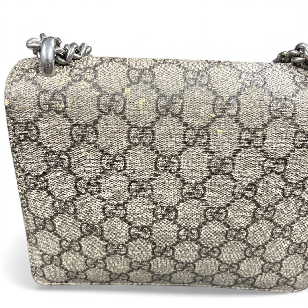 GUCCI GG Pattern Shoulder Bag Beige GU518