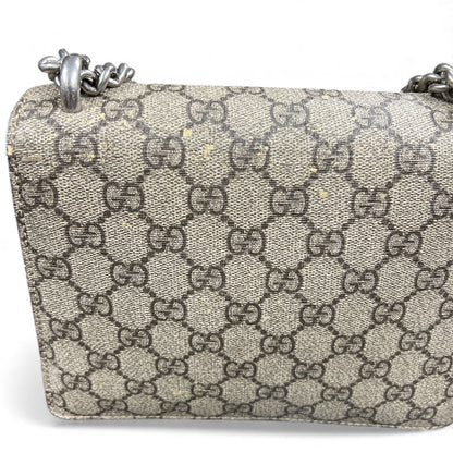 GUCCI GG Pattern Shoulder Bag Beige GU518