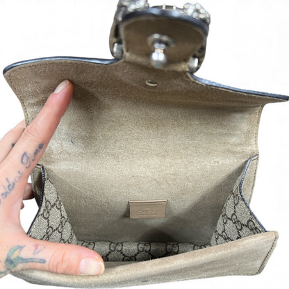 GUCCI GG Pattern Shoulder Bag Beige GU518