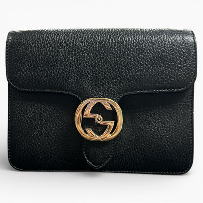 GUCCI Black Chain Wallet Gu513