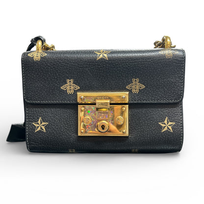 GUCCI Black Leather B-Star Shoulder Bag Gu508