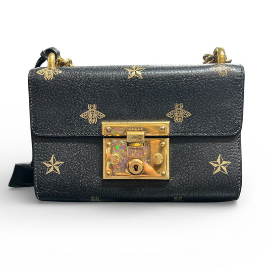 GUCCI Black Leather B-Star Shoulder Bag Gu508