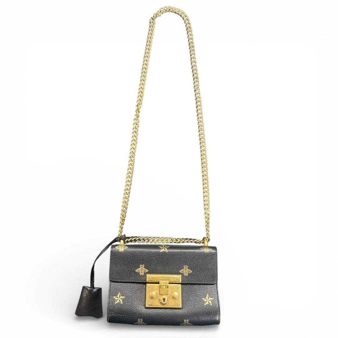 GUCCI Black Leather B-Star Shoulder Bag Gu508