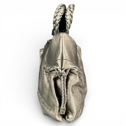 Ferragamo Leather Handbag Medium Size Braided Handle Fe339