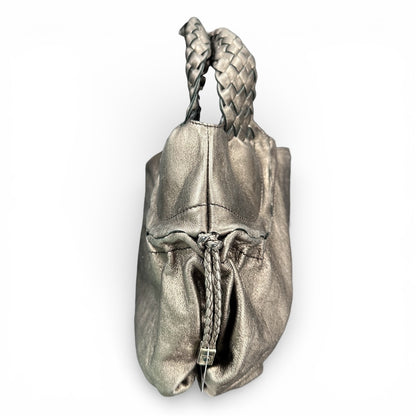 Ferragamo Leather Handbag Medium Size Braided Handle Fe339