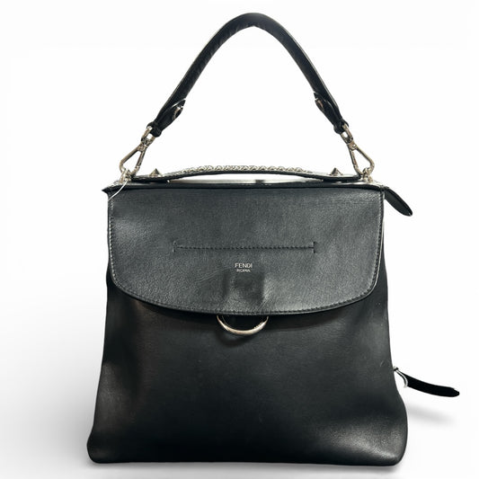 FENDI Black Leather 3-Way Bag FE333