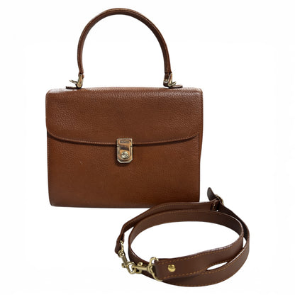 Burberry Brown  Leather 2-Way Shoulder Handbag BU1005