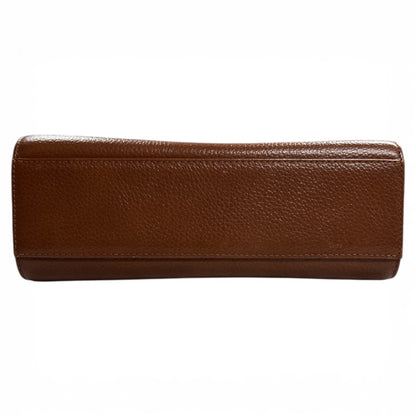 Burberry Brown  Leather 2-Way Shoulder Handbag BU1005