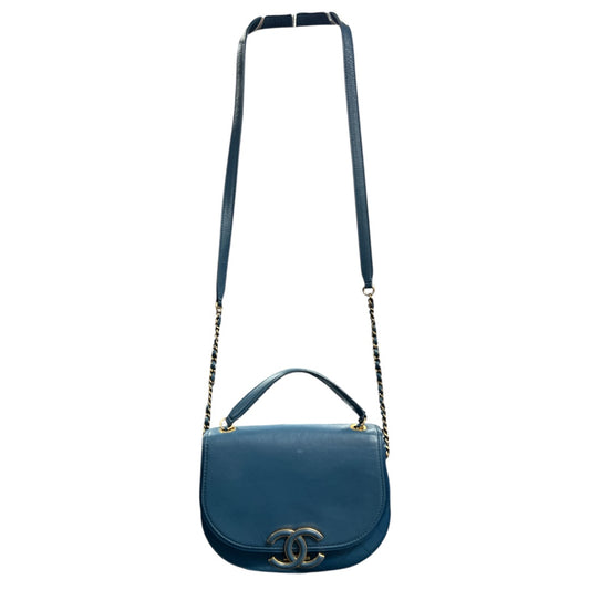 CHANEL 2-Way Chain Shoulder Half Coco Bag CH2056