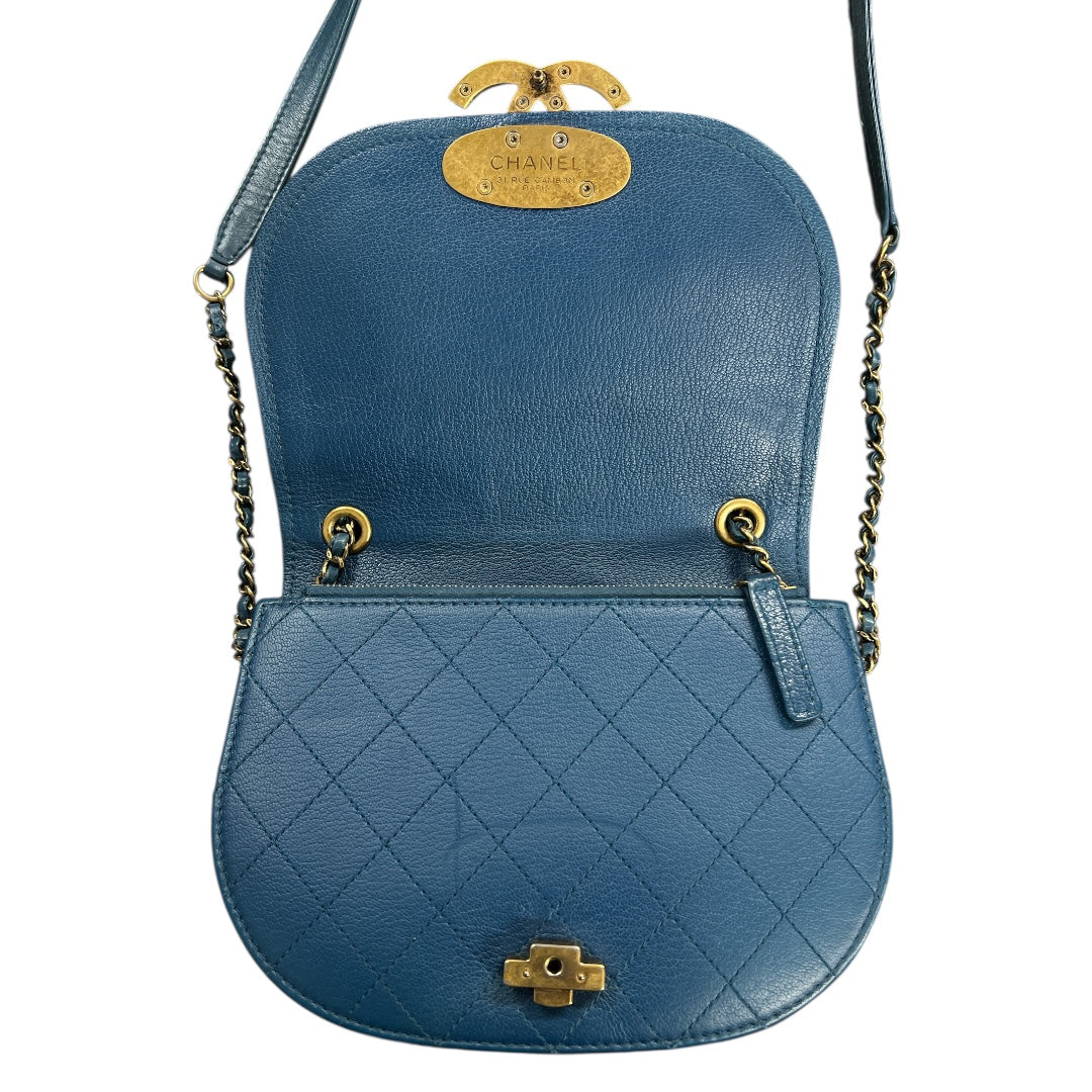 CHANEL 2-Way Chain Shoulder Half Coco Bag CH2056