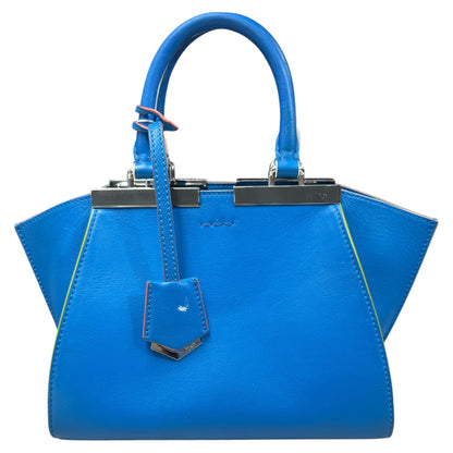 FENDI 3Jours Leather Top Handle Shoulder Bag Blue  FE360