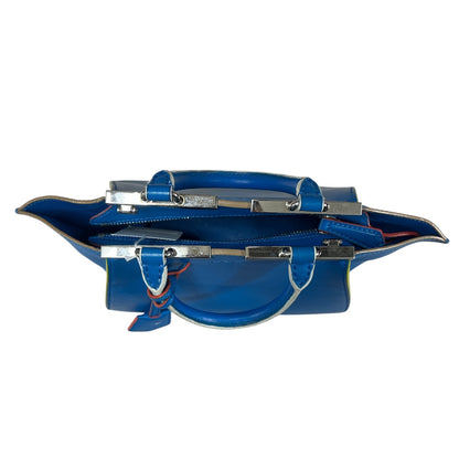FENDI 3Jours Leather Top Handle Shoulder Bag Blue  FE360