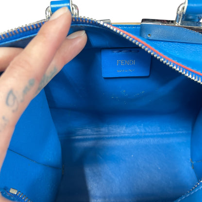 FENDI 3Jours Leather Top Handle Shoulder Bag Blue  FE360