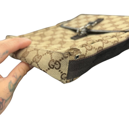 GUCCI GG Canvas Crossbody Shoulder Bag Beige  GU560