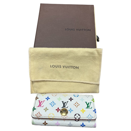 LOUIS VUITTON Monogram Multicolor Key Case White LO2179