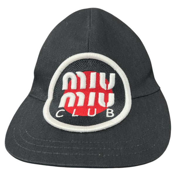 MIU MIU Club Logo Baseball Cap Black mi18