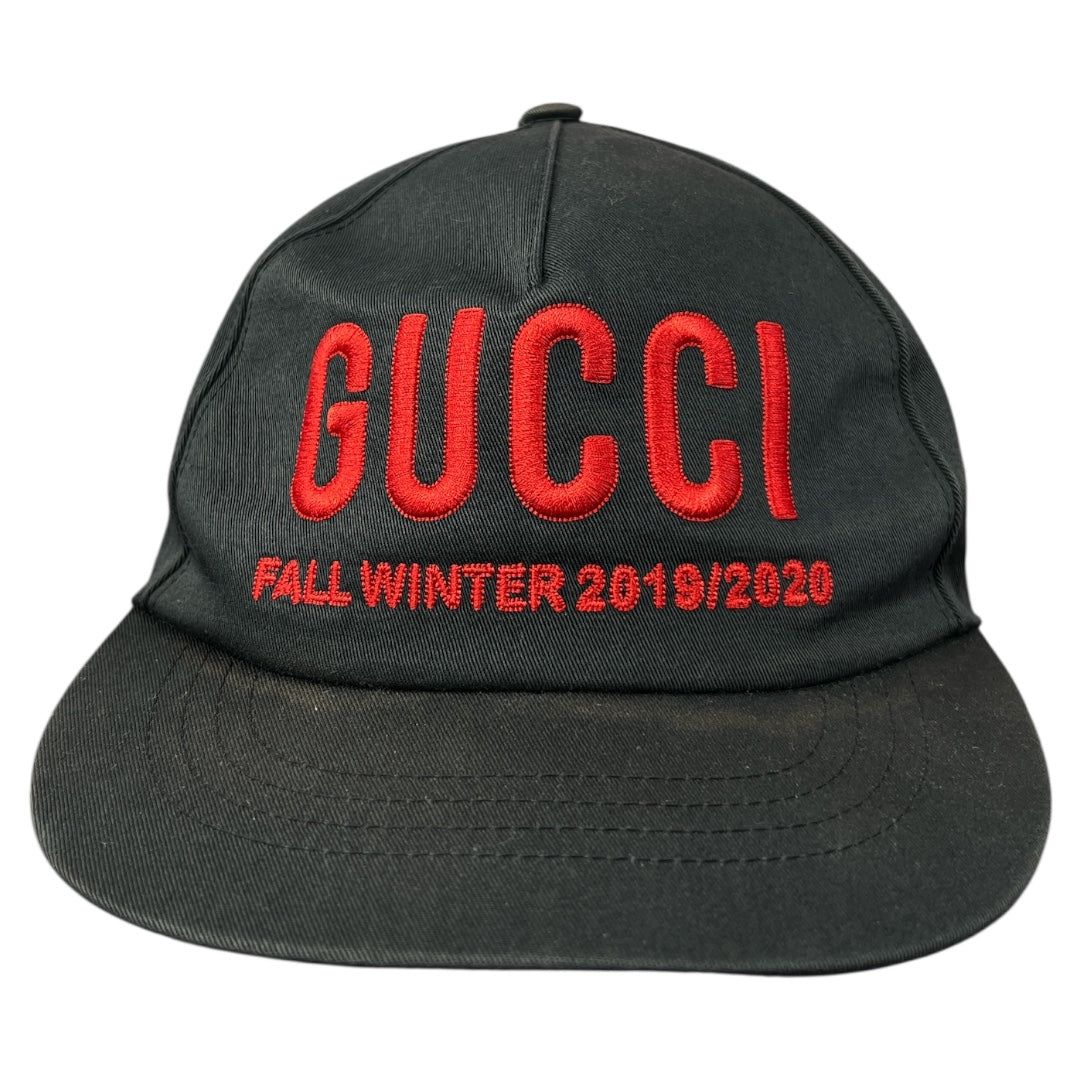 GUCCI Logo Baseball Cap Black Fall Winter 2019 Adjustable Gu542