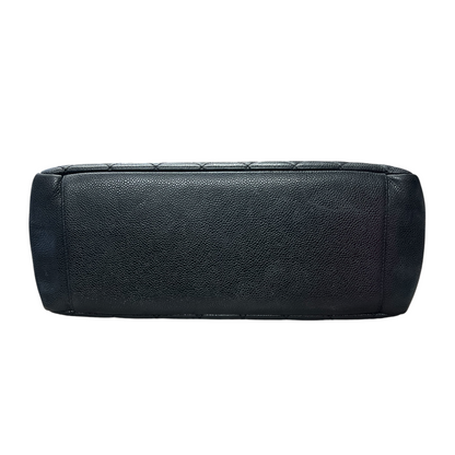 CHANEL GST Grand Shopping Tote Matelasse Caviar Skin Chain Tote Bag Black  CH2094