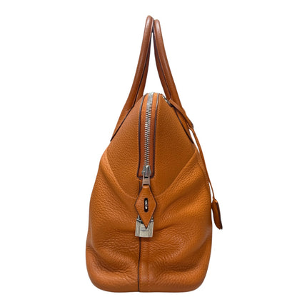 HERMES Bolide 31 Orange Taurillon Leather Gold Hardware Handbag  HE434
