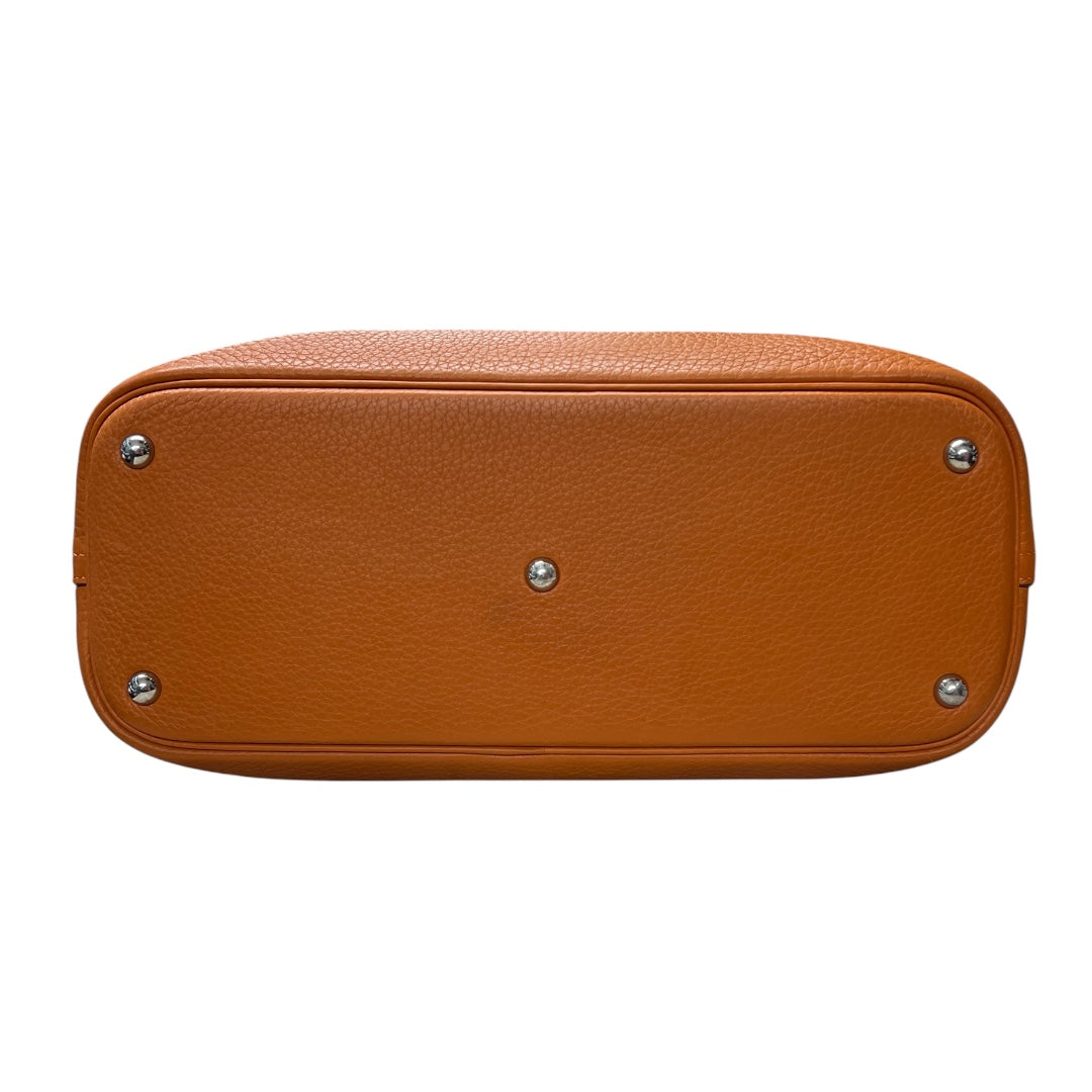 HERMES Bolide 31 Orange Taurillon Leather Gold Hardware Handbag  HE434