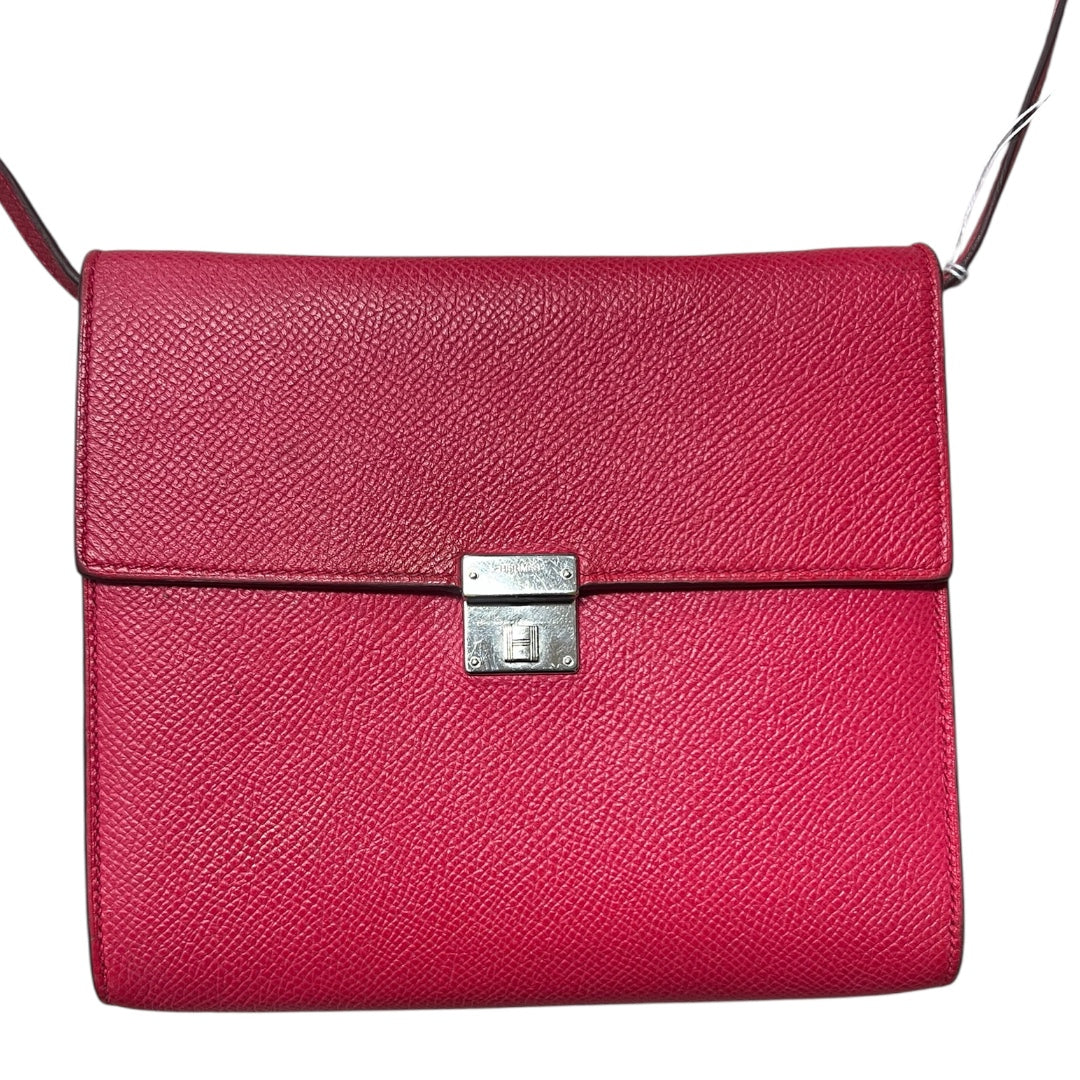 HERMES Click 16 Pochette Crossbody Bag Pink Leather Shoulder Bag HE435