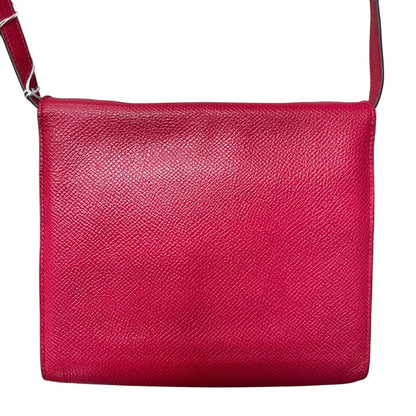 HERMES Click 16 Pochette Crossbody Bag Pink Leather Shoulder Bag HE435