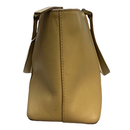 BURBERRY Leather Tote Bag Beige Nova Check Lining Handbag  BU1216