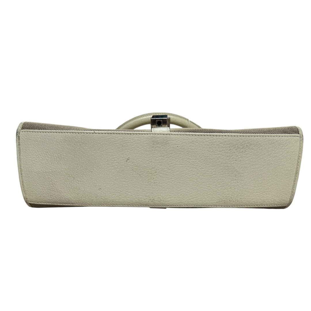 GUCCI Jackie Canvas Leather Hobo Shoulder Bag Beige  GU563