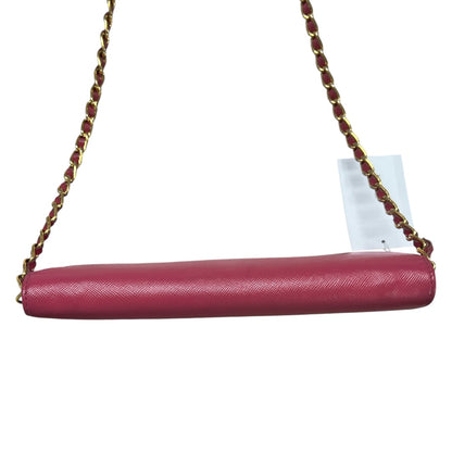 PRADA Saffiano Leather Chain Wallet Shoulder Bag Pink  PR176