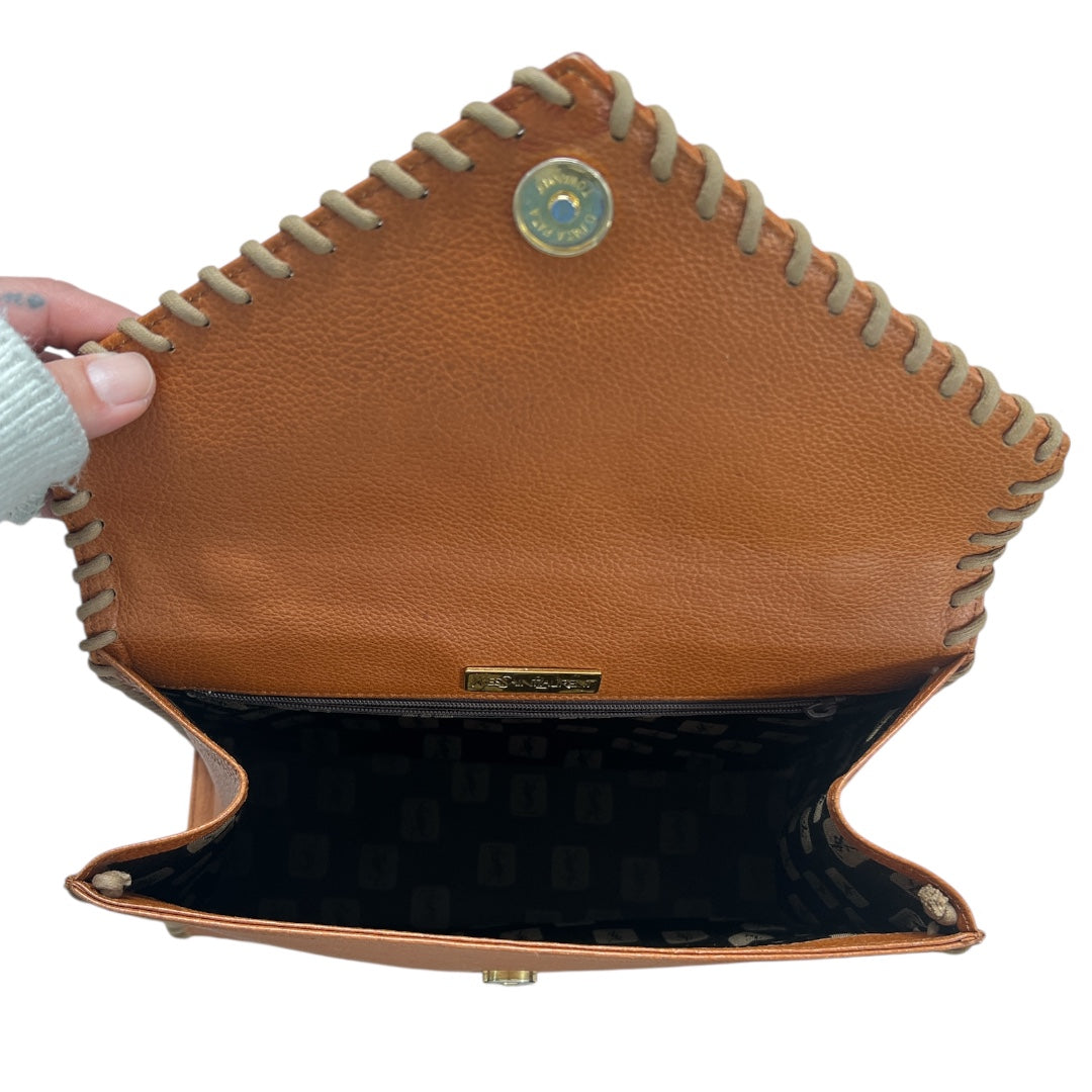 Yves Saint Laurent Leather Handbag Top Handle Bag Brown  Yv154