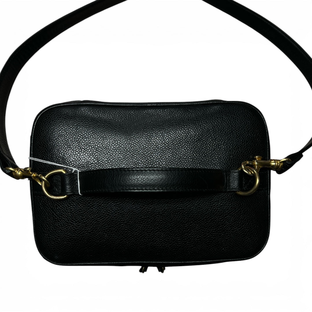 CHANEL Vanity Bag CC Logo Caviar Skin Black Gold Hardware 2WAY CH2115