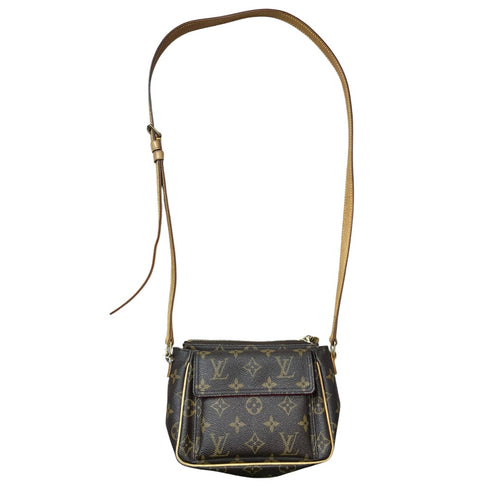LOUIS VUITTON Monogram Viva Cite PM Shoulder Bag Crossbody Brown Canvas LO2233