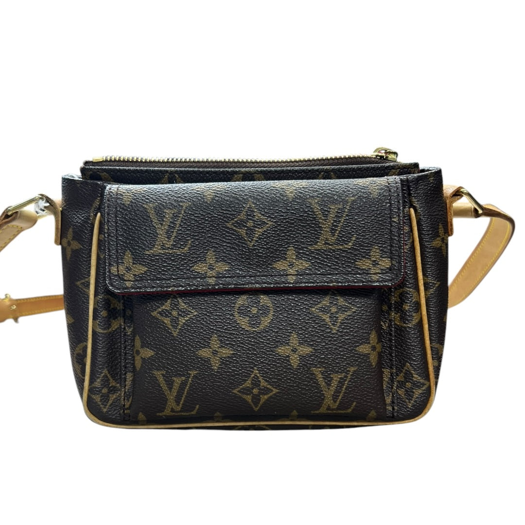 LOUIS VUITTON Monogram Viva Cite PM Shoulder Bag Crossbody Brown Canvas LO2233