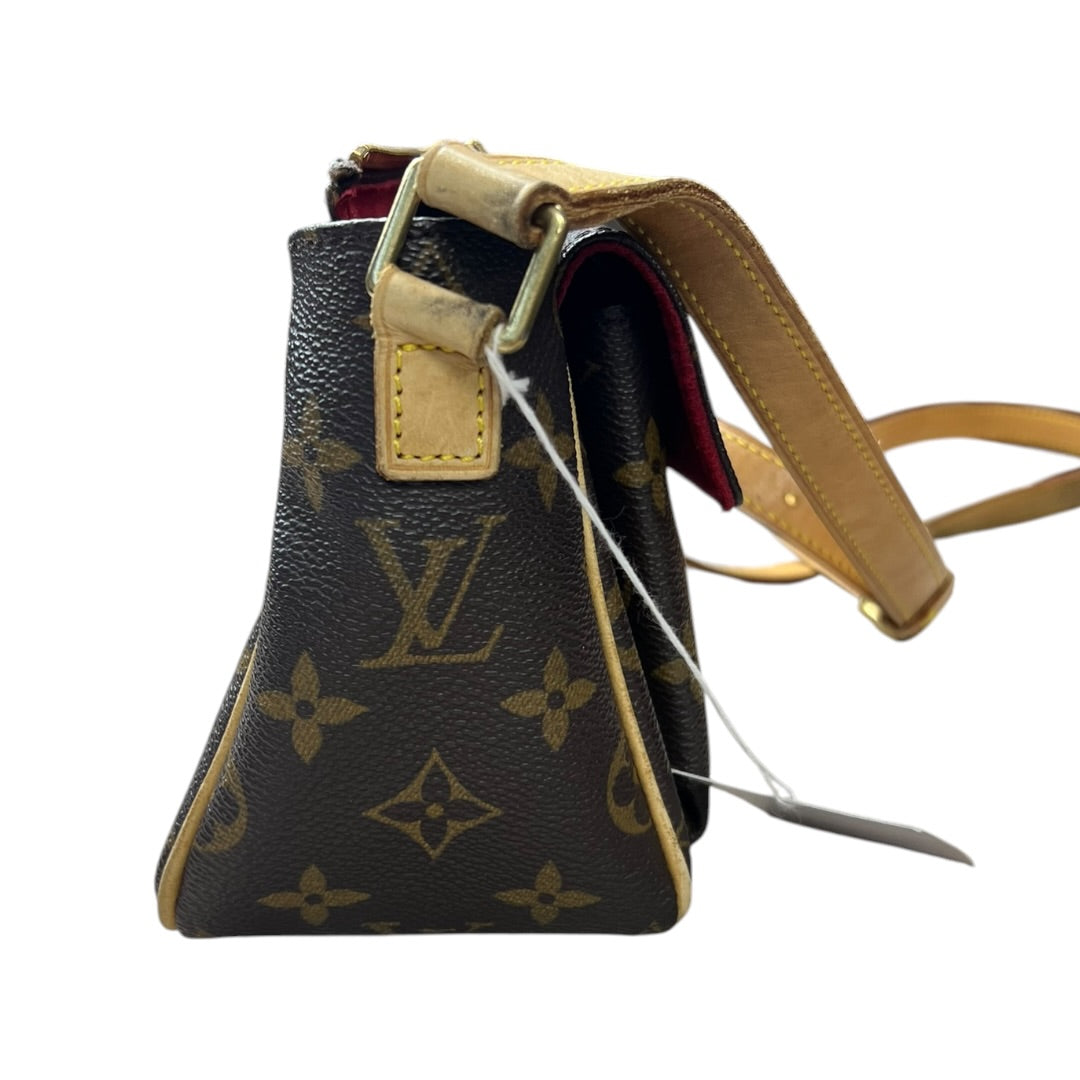 LOUIS VUITTON Monogram Viva Cite PM Shoulder Bag Crossbody Brown Canvas LO2233