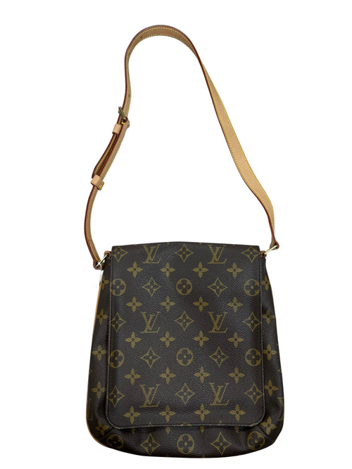 LOUIS VUITTON Monogram Musette Salsa Shoulder Bag Crossbody Brown Canvas  LO2241