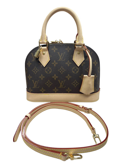 LOUIS VUITTON Monogram Alma BB 2-Way Shoulder Bag Handbag Brown Canvas LO2245