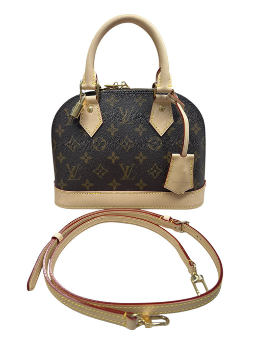 LOUIS VUITTON Monogram Alma BB 2Way Shoulder Bag Handbag Brown Canvas LO2245