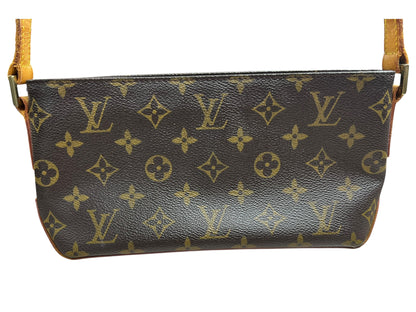 LOUIS VUITTON Monogram Trotteur Shoulder Bag Crossbody Brown Canvas LO2263