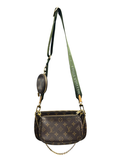 LOUIS VUITTON Monogram Multi Pochette Accessoires Khaki Crossbody Bag LO2279